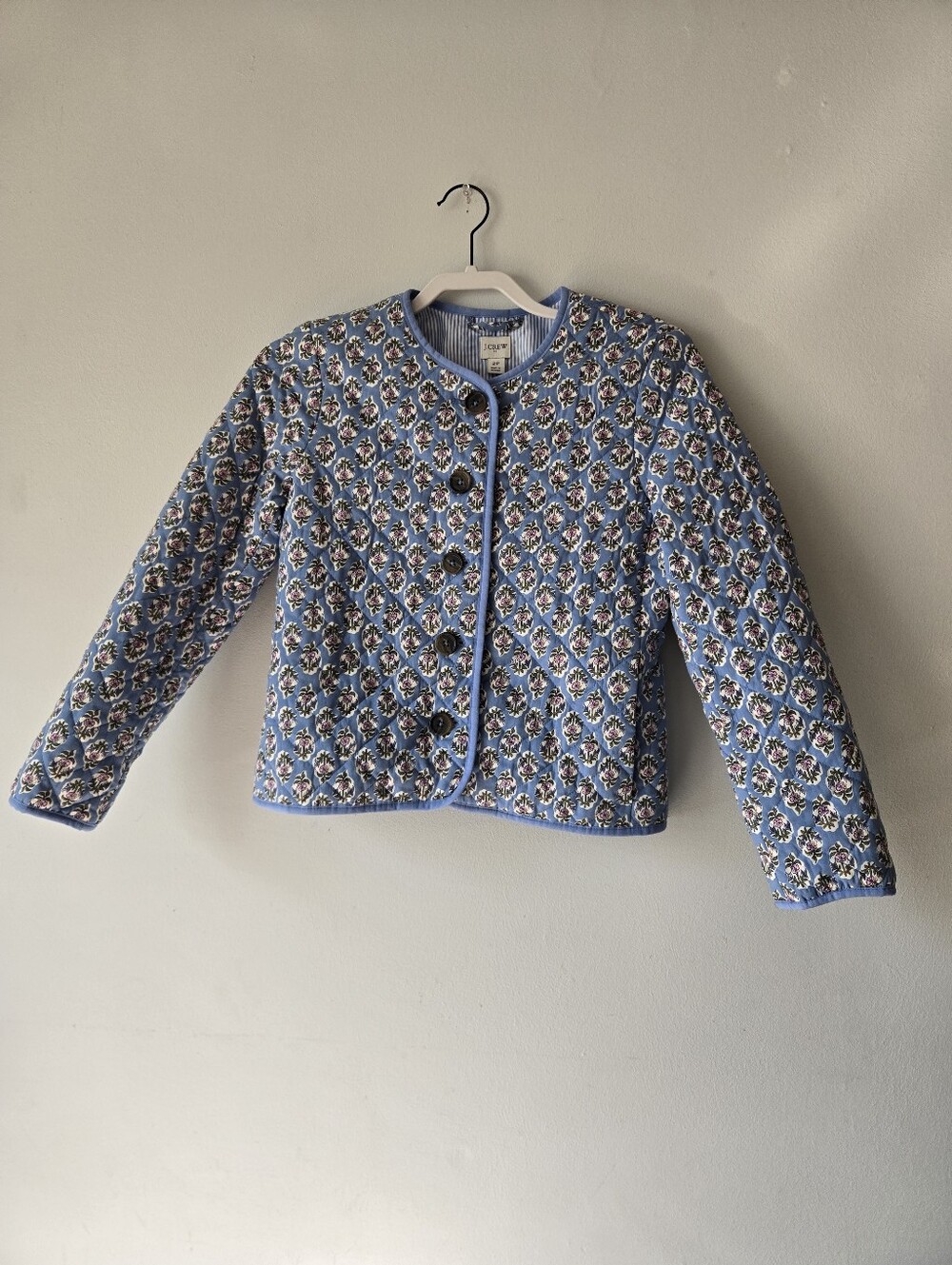 J. Crew Quilted Jacket Floral Print 2P